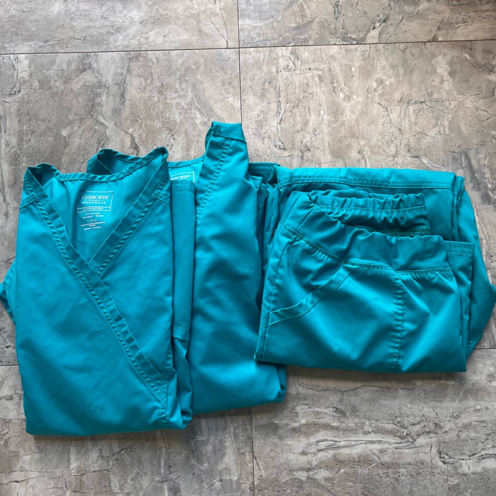 Cherokee Scrub Tops With Pants Bundle